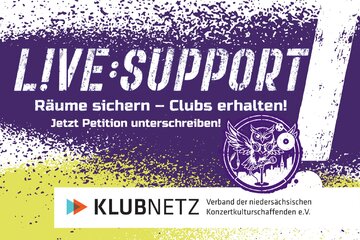 Bild der Petition L!VE:SUPPORT: Räume sichern – Hannovers Clubkultur jetzt erhalten!