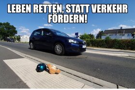Picture of the petition:Leben retten, statt Verkehr fördern! 30er Zone und Fußgängerampel längst benötigt!