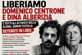 A petíció képe: Libertà Per Domenico Centrone, Dina Alberizia e tutti gli attivisti della Global Sumud Flotilla