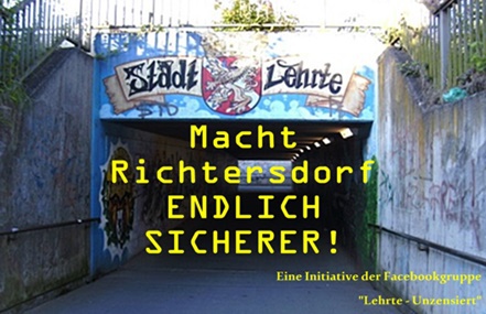 Kép a petícióról:Macht Richtersdorf endlich sicherer!