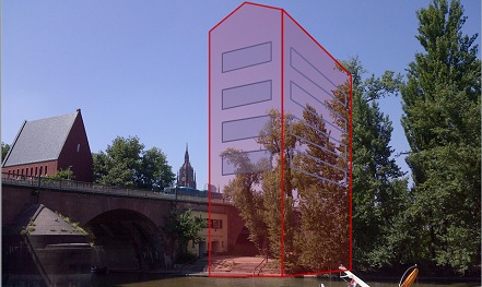 Petīcijas attēls:Maininsel ohne Wohnturm: Kein Neubau an der Alten Brücke in Frankfurt