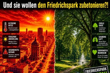 Imagen de la petición Mannheim glüht schon: Friedrichspark retten statt zubetonieren!