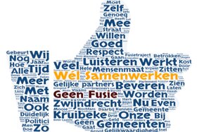 Billede af andragendet:Meer en sterkere samenwerking tussen Beveren, Kruibeke en Zwijndrecht: ja, fusie: nu beter niet. 