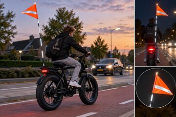 Peticijos vaizdas Meer zichtbaarheid, meer veiligheid: een vlag op je fatbike