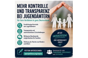 Image de la pétition Mehr Kontrolle und Transparenz bei Jugendämtern – für faire Verfahren in ganz Deutschland