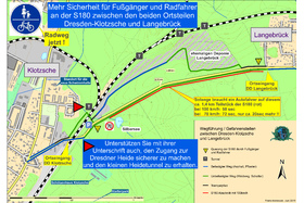 Foto da petição:Mehr Sicherheit für Fußgänger und Radfahrer an der S180 von Dresden-Klotzsche nach Langebrück