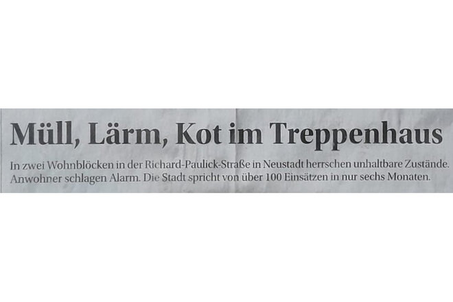 Petitsiooni pilt Mehr Sicherheit und Ordnung in der Richard-Paulick-Straße, Halle (Saale)