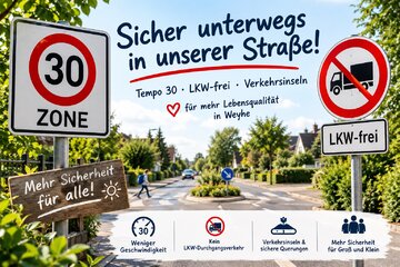 Bild der Petition Mehr Sicherheit und weniger Verkehr auf dem „Im Mühlengrunde“ in 28844 Weyhe