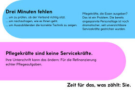 Picture of the petition:Mehr Zeit für Pflege – Keine Serviceaufgaben für Pflegefachkräfte!