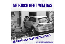 Foto e peticionit:Meikirch geht vom Gas – Kantonsstrasse Meikrch