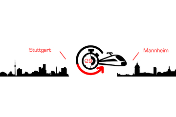 Image of the petition Mit der Bahn: Stuttgart-Mannheim in unter 30 Minuten!