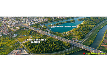 Image of the petition MOST DA, TRASA NE ! Ekocid na Jarunu - most s 4 prometne trake i tramvajskom prugom tik uz jezero !