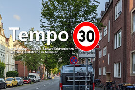 Bild der Petition: Münster: Tempo 30 und Ausschluss des Schwerlastverkehrs auf der Geiststraße im Südviertel