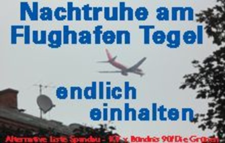 Zdjęcie petycji:Nachtruhe am Flughafen Tegel endlich einhalten!