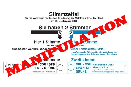 Foto della petizione:Nachweis der Manipulation von Wahlen/ Bachelorarbeit