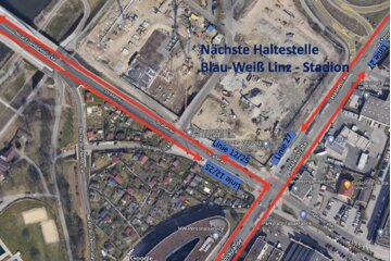 Imagen de la petición "Nächste Haltestelle Blau-Weiß-Linz- Stadion" - Haltestellen für die Linienbusse 12/25
