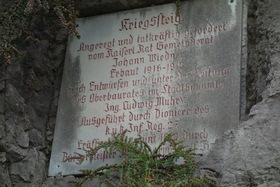 Снимка на петицията:Namenserweiterung in "Friedensweg ehemaliger Kriegssteig" in Graz
