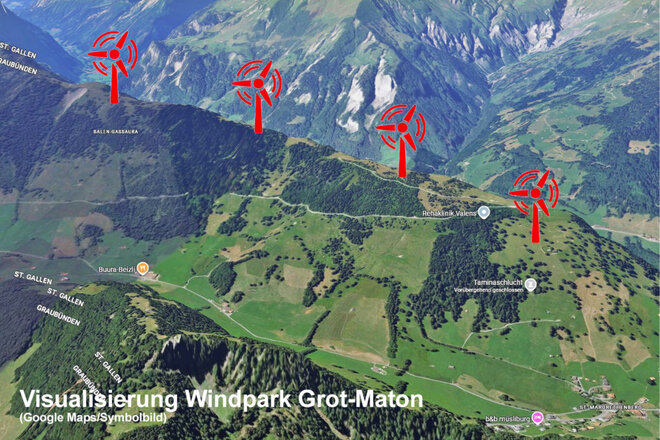 Image of the petition NEIN zu den geplanten 4 Windrädern  auf dem Grot-Maton in St. Margrethenberg!
