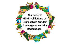 Foto e peticionit:Keine Schließung der Grundschule Auf dem Seeberg inklusive Hort & Kita Regenbogen