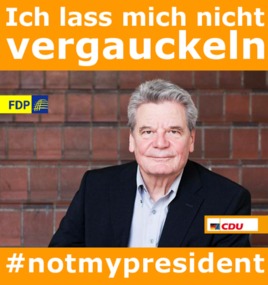Billede af andragendet:Nein Zu Joachim Gauck