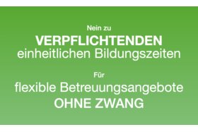 Obrázek petice:Nein zu VERPFLICHTENDEN einheitlichen Bildungszeiten