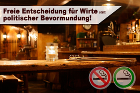 Image of the petition: NEIN zum absoluten Rauchverbot in der Gastronomie - JA zur Beibehaltung der aktuellen Regelung!