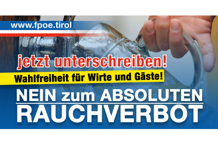 Picture of the petition:NEIN zum absoluten RAUCHVERBOT!