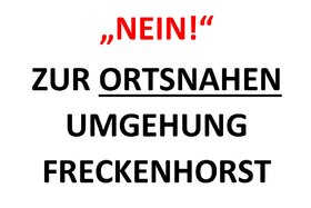 Малюнок петиції:"NEIN!" zur ORTSNAHEN Umgehungsstraße Freckenhorst