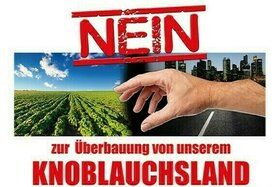Bilde av begjæringen:Nein zur Überbauung des Knoblauchslandes!