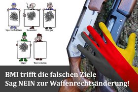 Picture of the petition:„Nein“ zur unverhältnismäßigen Verschärfung des Waffenrechts (BMI-Gesetzentwurf vom 9. Januar 2019)!