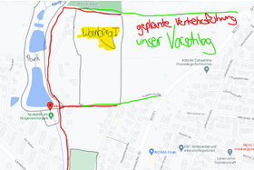 Bilde av begjæringen:Nein zur Verkehrsführung „Baugebiet Weinberg1” über den Baudenhardtweg!
