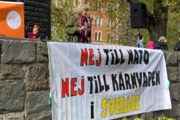Bild av namninsamlingen NEJ till NATO