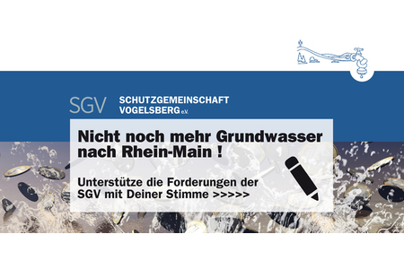 Pilt petitsioonist:"Nicht noch mehr Grundwasser nach Rhein-Main!"