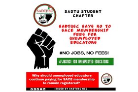 Immagine della petizione: “No Jobs, No Fees: Petition to waive SACE membership fees for unemployed educators”