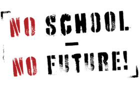 Billede af andragendet:No School - No Future! Umgehende Verbesserung der schulischen Bildung.