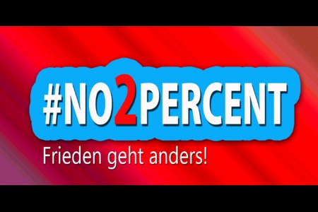 Kuva vetoomuksesta:#NO2PERCENT - Frieden statt Aufrüstung!