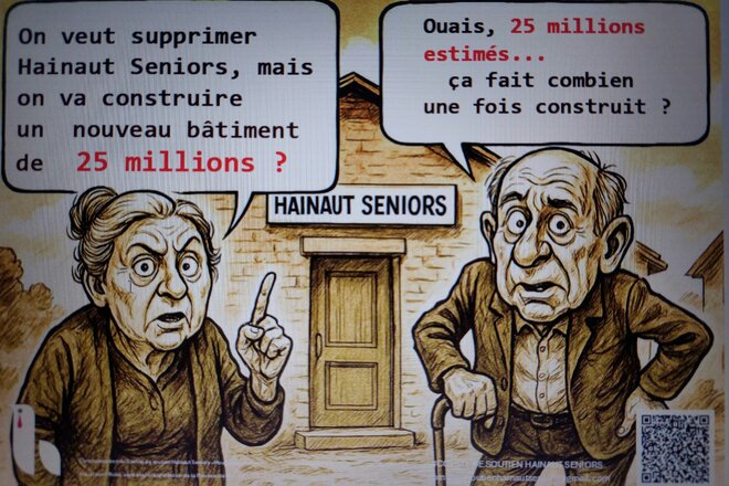 Image de la pétition NON à la suppression des antennes d’Hainaut Seniors Mouscron, Tournai, Mons, La Louvière, Charleroi.