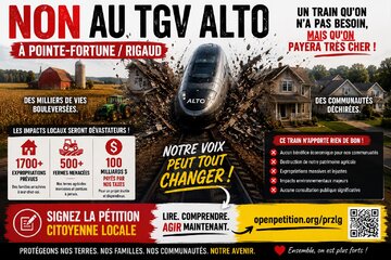 Image of the petition NON au projet ALTO dans Rigaud et Pointe-Fortune
