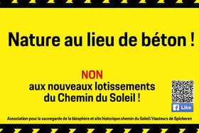 Малюнок петиції:NON aux nouveaux lotissements aux Hauteurs de Spicheren!