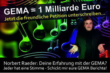 Image of the petition GEMA Umsatz über 1 Milliarde Euro… Enteignungsverfahren oder Rückzahlung?