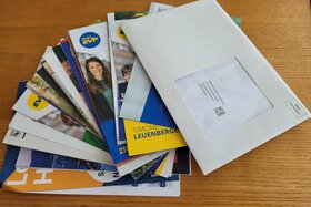 Bilde av begjæringen:Nur noch offizielles Wahlmaterial im Wahlcouvert der Gemeinde!