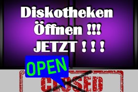 Малюнок петиції:Öffnen Sie die Bars und Diskotheken