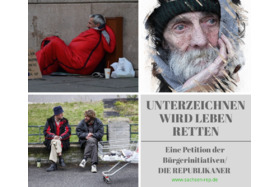 Малюнок петиції:Öffnung der leer stehenden Asylunterkünfte für Obdachlose in Sachsen