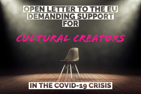 Foto e peticionit:Open Letter to the EU demanding support for the Cultural and Creative Sectors in the COVID-19 crisis