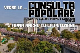 Image of the petition: Per la Consulta Popolare di Modena contro guerra, riarmo e genocidio.