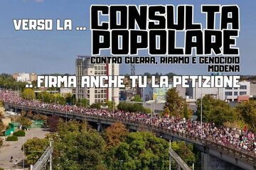 Image de la pétition Per la Consulta Popolare di Modena contro guerra, riarmo e genocidio.
