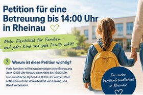 Bild der Petition: Petition für eine bedarfsgerechte Schulkindbetreuung in Rheinau-Freistett