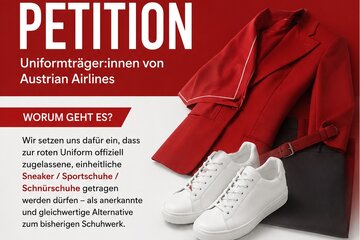 Image of the petition Petition für moderne und gesunde Dienstschuhe bei Austrian Airlines