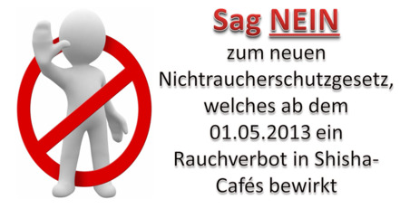 Снимка на петицията:Petition gegen das neue Nichtraucherschutzgesetz in NRW für "Shisha-Cafés"