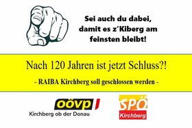 Picture of the petition:Petition Gegen die Schließung der Bankstelle in Kirchberg ob der Donau